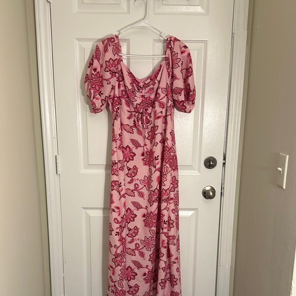 Floral Pink Maxi Dress